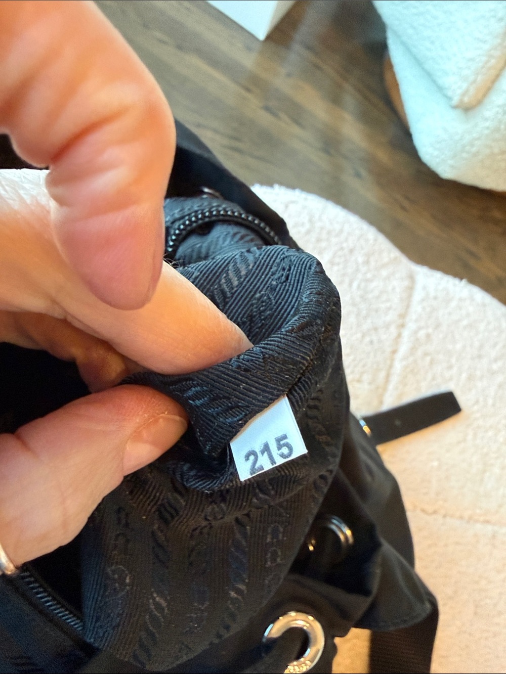Prada Tessuto Nylon Backpack Black Backpack with Top Handle EUC - Picture 9 of 17